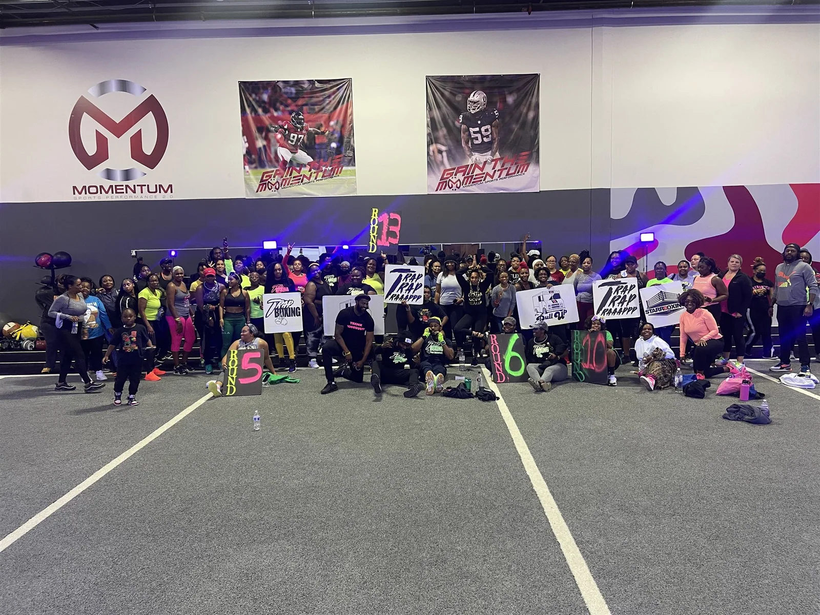 Mike Starr leading Trap Boxing class at Momentum gym Atlanta