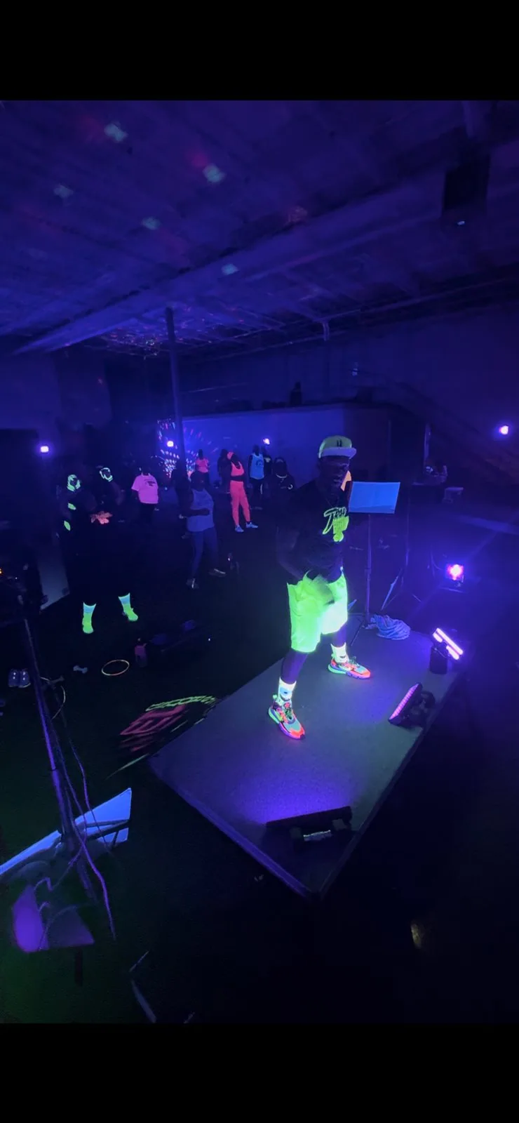 Mike Starr on stage at Trap Boxing Atlanta UV event